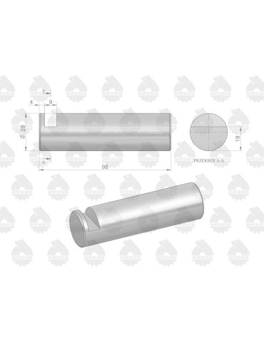 Sworzeń 80455012
do frezów dol.zaczepu
 2