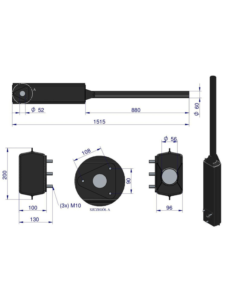 TŁUMIK BOCZNE MOCOWANIE EMALIA
 87014020E
boczny długi emalia