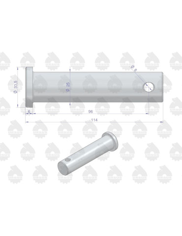 SWORZEŃ 83449050
do wysięgników sworzeń 25 2