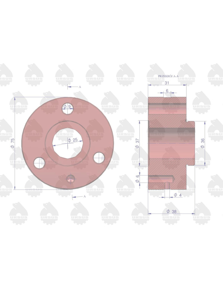 PIASTA KOŁA POŚREDNIEGO
 80004006  89004002