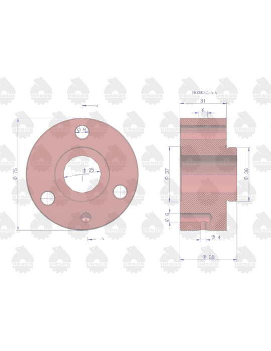 PIASTA KOŁA POŚREDNIEGO
 80004006  89004002