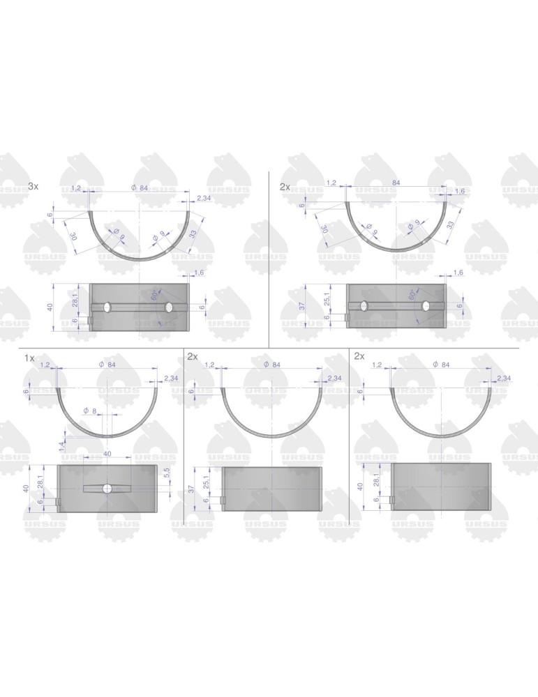 PANEWKI GŁ N075 4-CYL KPL
Komplet panewek głównych N-0.75 (III szlif) C-385 4-cyl. ORYGINAŁ URSUS
Indeks 9125025310U