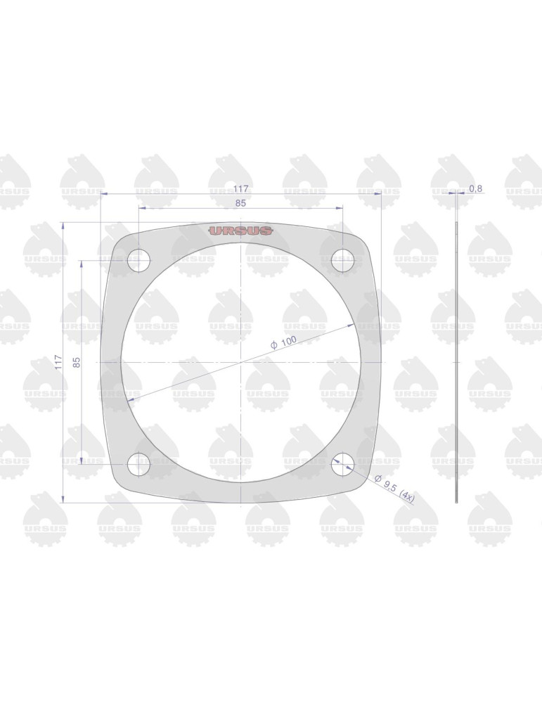 Uszczelka POKRYWY SKRZYNI POŚREDNIEJ
 80108031
WOM