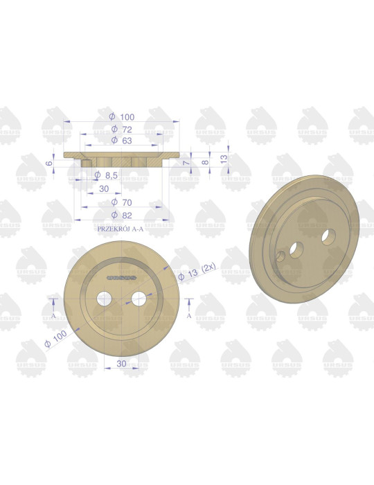 Podkładka 89200012
sworznia osi guzik