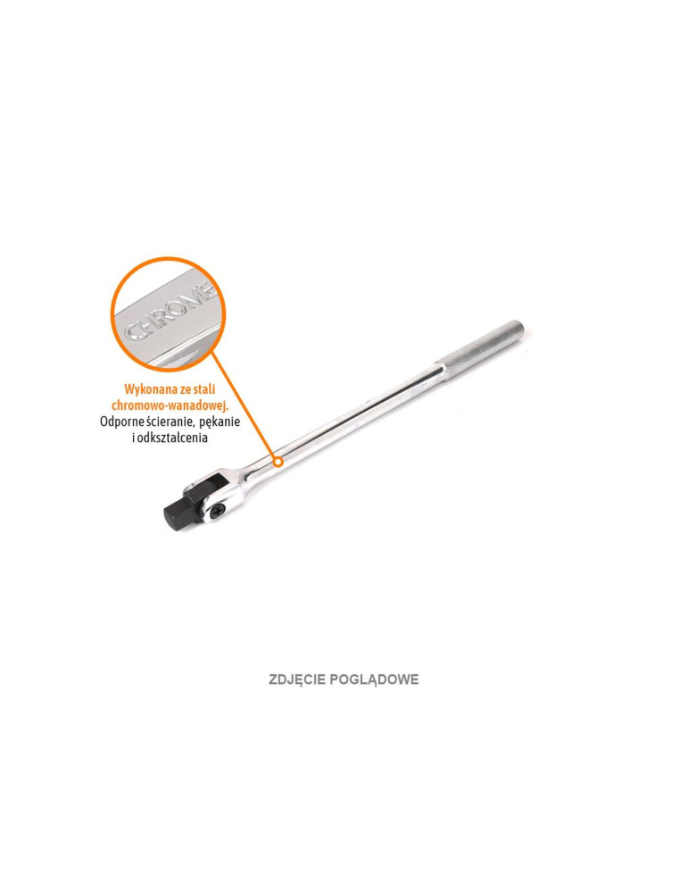 RĘKOJEŚĆ PRZEGUBOWA 3/4" 500 TEGER
T-W-POKO104
Pokrętło do nasadek obrotowe - uchylne 3/4" 500 mm / TEGER
