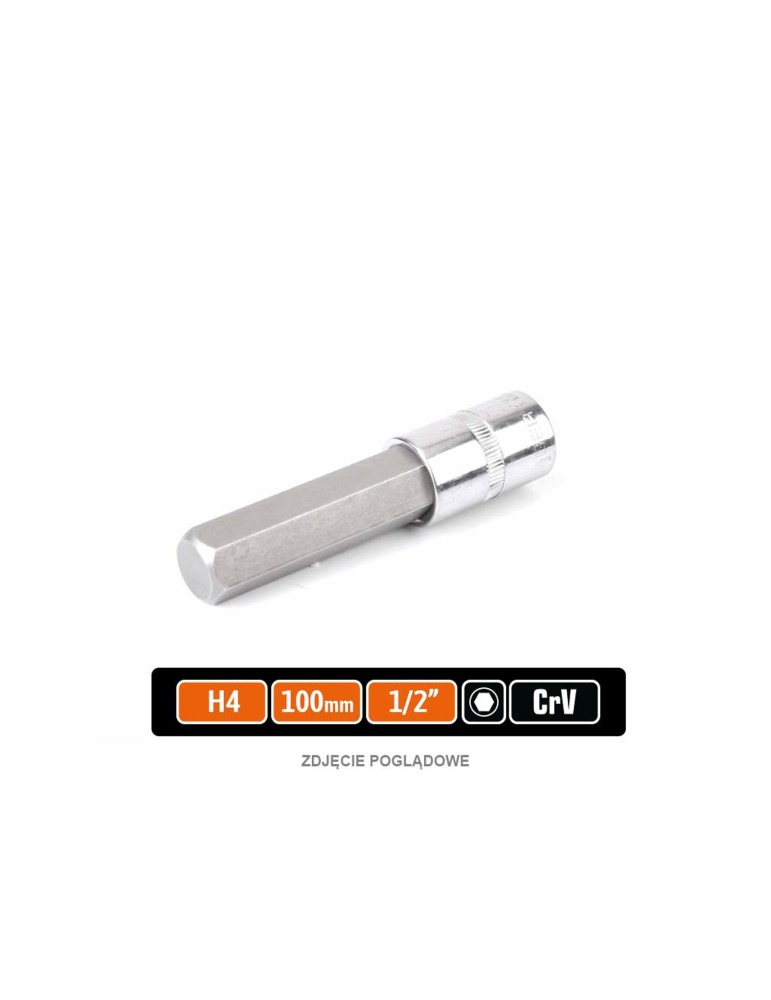 KLUCZ NASADOWY 1/2" Z BITEM HEX 4MM
Klucz nasadowy 1/2" z bitem HEX 100 mm/H4 / TEGER
Indeks T-W-KNH201
imbus 4mm