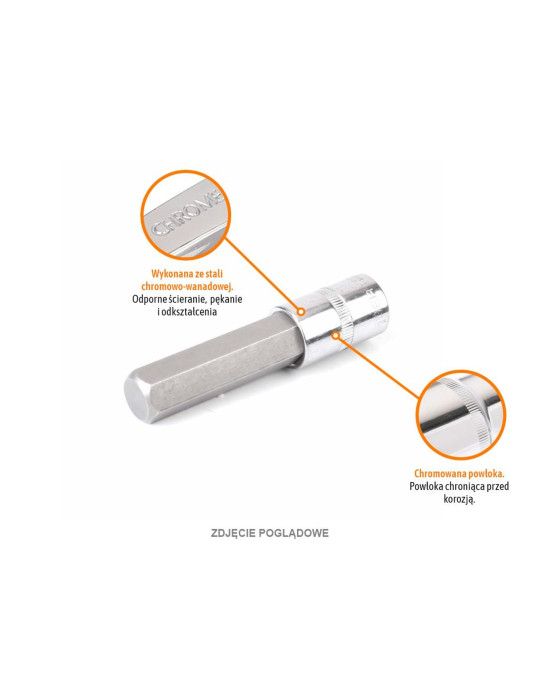 KLUCZ NASADOWY 1/2" Z BITEM HEX 5MM
Klucz nasadowy 1/2" z bitem HEX 100 mm/H5 / TEGER
Indeks T-W-KNH202
imbus 5mm