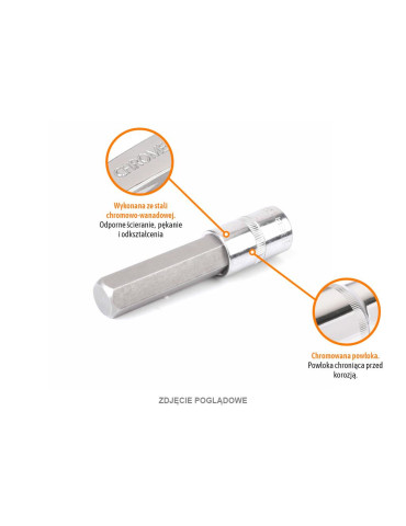 KLUCZ NASADOWY 1/2" Z BITEM HEX 10MM
Klucz nasadowy 1/2" z bitem HEX 100 mm/H10 / TEGER
Indeks T-W-KNH206
imbus 10mm 2
