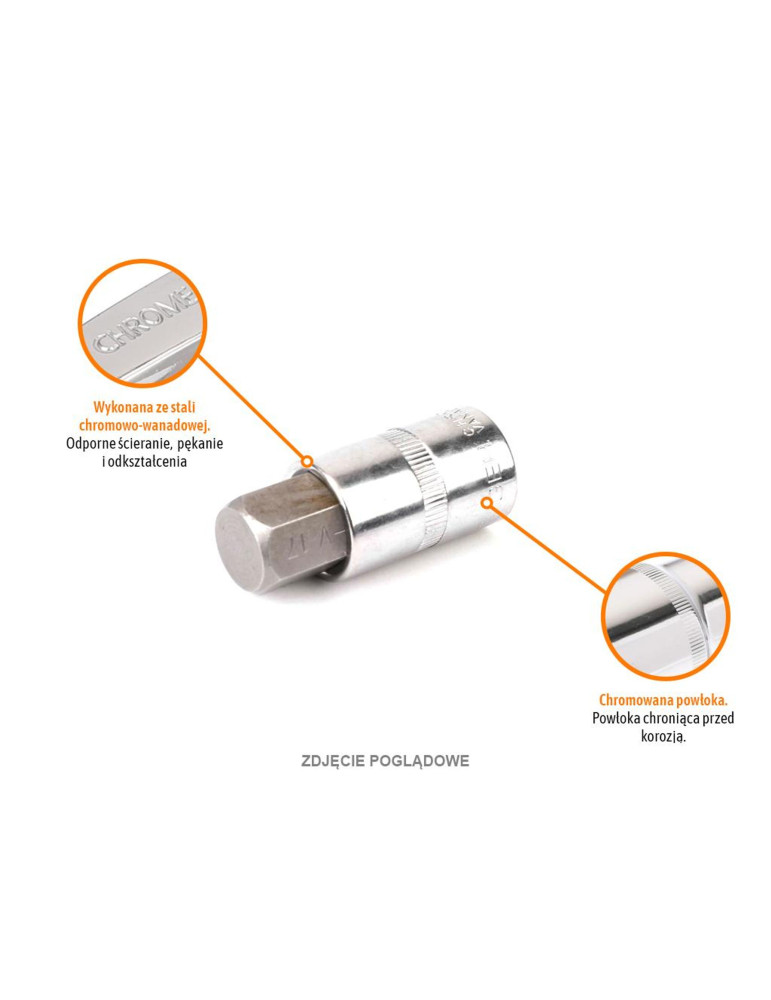 KLUCZ NASADOWY 1/2" Z BITEM HEX 10MM K
 T-W-KNH106
Klucz nasadowy 1/2" z bitem HEX 55 mm/H10 / TEGER
krótki
imbus 10mm