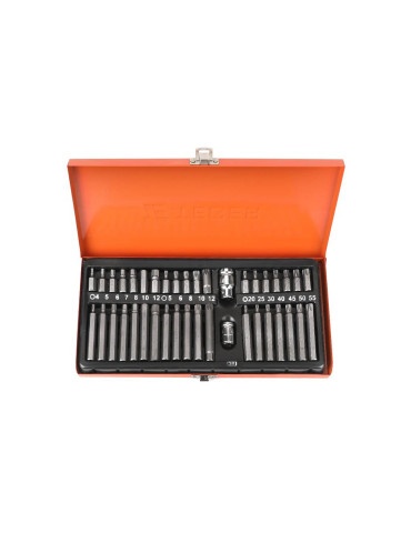ZESTAW BITÓW TORX/SPLINE/HEX 40X
Zestaw bitów TORX/SPLINE/HEX (40 el.) / TEGER
Indeks T-W-ZB001 2