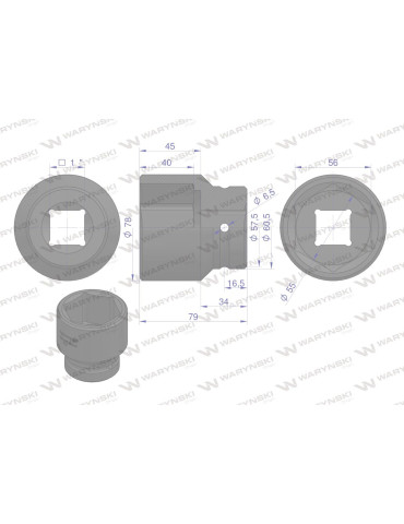 NASADKA UDAROWA 1" 55MM 
WMU151 2