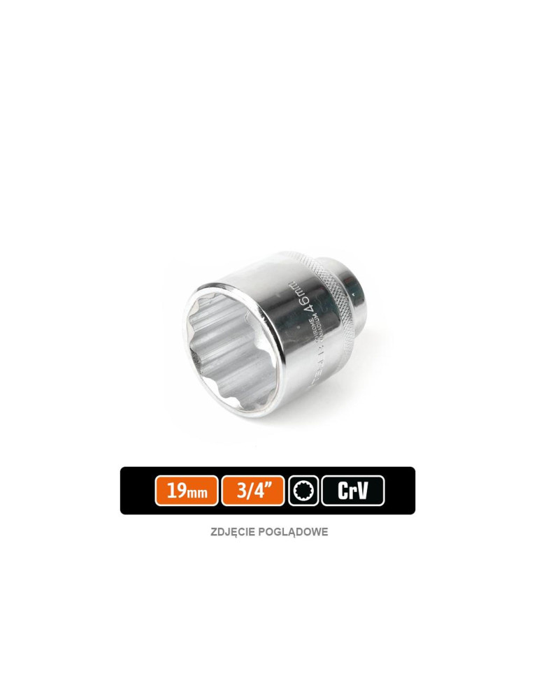 NASADKA DWUNASTOKĄTNA 3/4"19MM
T-W-KND302
Klucz nasadowy 3/4" dwunastokątny 19 mm / TEGER
