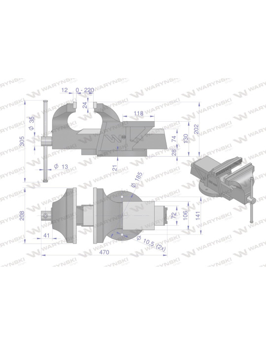 IMADŁO ŚLUSARSKIE 200MM 
WMI104

Imadło ślusarskie ciężkie z żeliwa sferoidalnego stałe 200 mm Waryński
