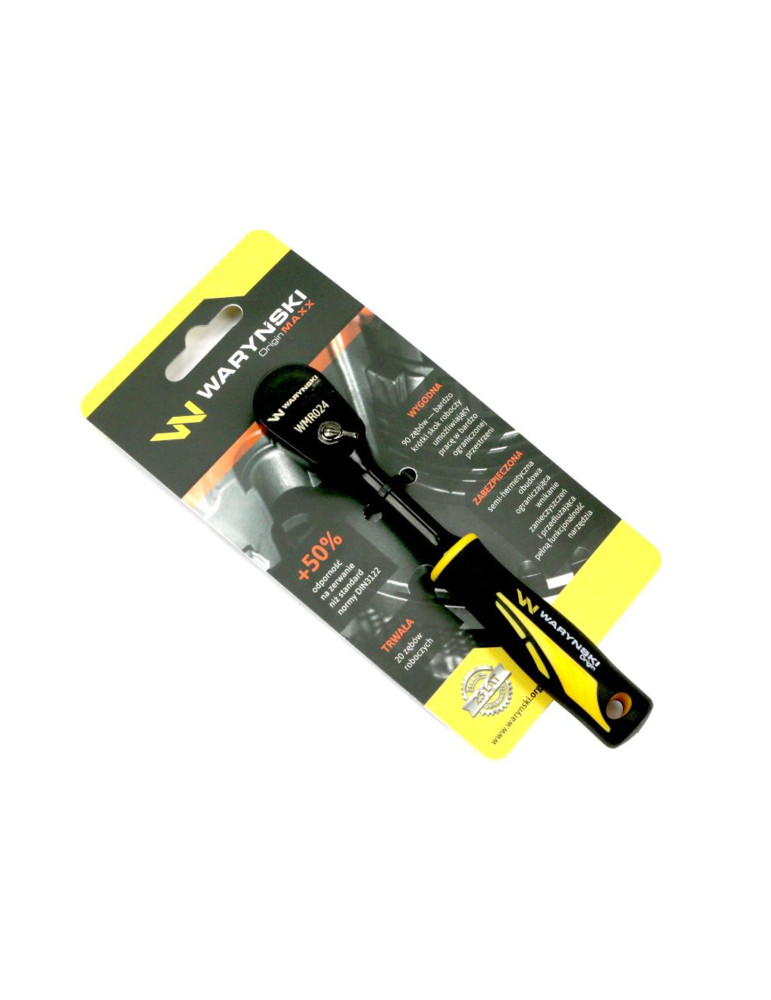 GRZECHOTKA 1/4" 90T PÓŁHERME 
WMR024
Grzechotka semihermetyczna 1/4". 90 T. Waryński