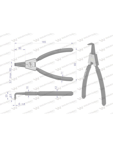 SZCZYPCE DO PIER.OSAD. Z 180 WYGIĘTE Waryński
WMP107 2