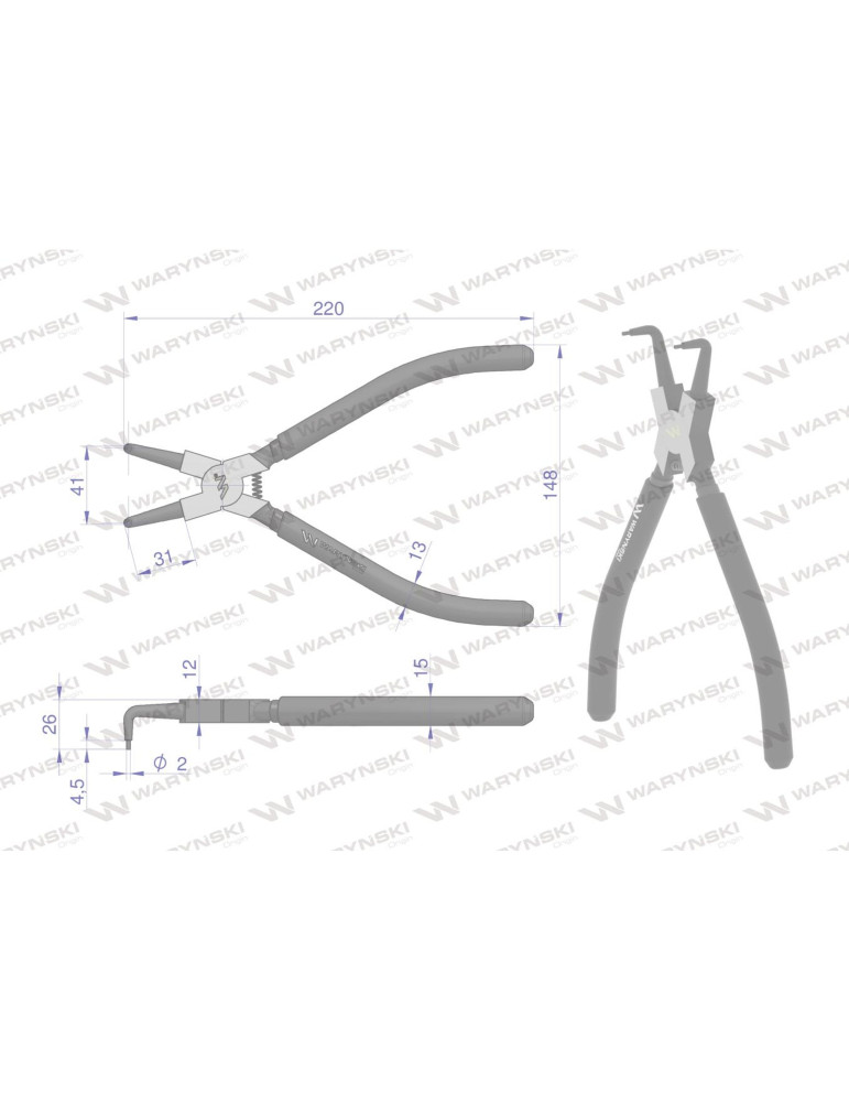 SZCZYPCE DO PIER.OSAD.W 240 WYGIĘTE Waryński
WMP116