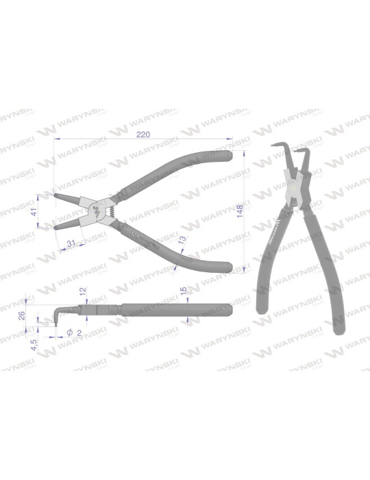 SZCZYPCE DO PIER.OSAD.W 240 WYGIĘTE Waryński
WMP116