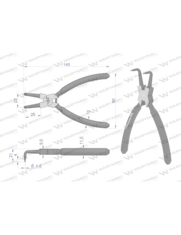 SZCZYPCE DO PIER.OSAD.W 150 WYGIĘTE
WMP104 2