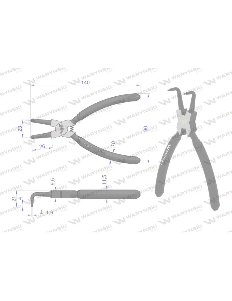 SZCZYPCE DO PIER.OSAD.W 150 WYGIĘTE
WMP104