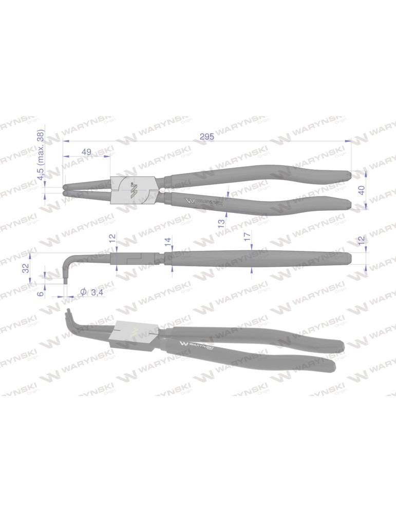 SZCZYPCE DO PIER.OSAD.W 300 WYGIĘTE Waryński
WMP120
