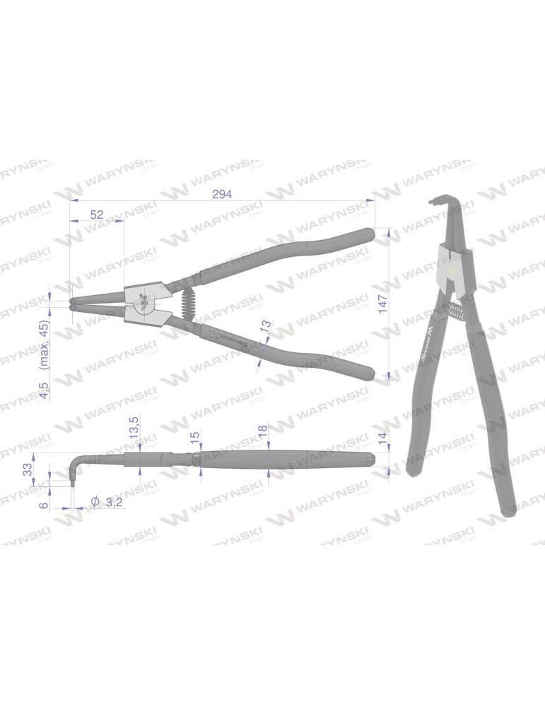 SZCZYPCE DO PIER.OSAD.Z 300 WYGIĘTE Waryński
WMP119