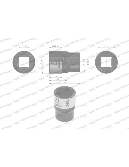 NASADKA SZEŚCIOKĄTNA 1/2"21MM Waryński
WMN028
