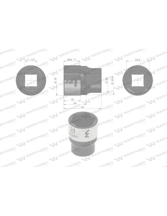 NASADKA SZEŚCIOKĄTNA 1/2"24MM Waryński
WMN031