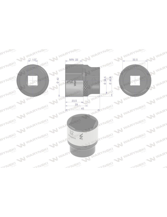 NASADKA SZEŚCIOKĄTNA 1/2"32MM Waryński
WMN034