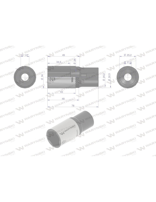 NASADKA SZEŚCIOKĄTNA 1/2"25MM DŁUGA Waryński
WMN053
