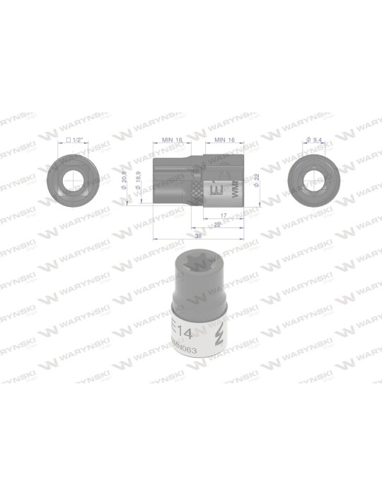 NASADKA STAR 1/2" E14 Waryński
WMN063