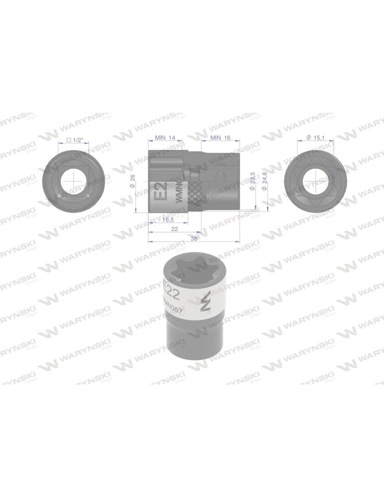 NASADKA STAR 1/2" E22 Waryński
WMN067