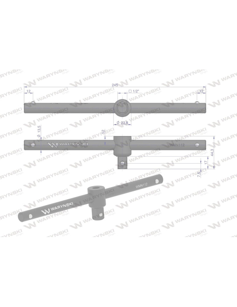 POKRĘTŁO TYPU T 1/2" DO NASADEK I WKRĘT Waryński
WMN112