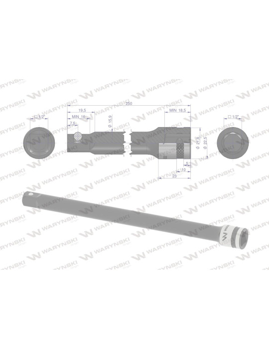 PRZEDŁUŻKA 1/2" 250MM Waryński
WMN132
