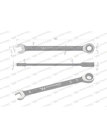 KLUCZ PŁASKO-OCZKOWY 8MM Z GRZECH Waryński
WMK047 72 zęby 2