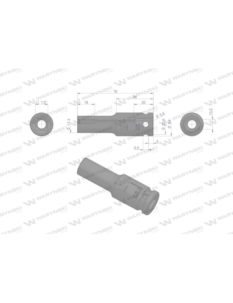 NASADKA UDAROWA SZEŚCIOK.1/2"10 DŁ Waryński
WMU028 CrMo
