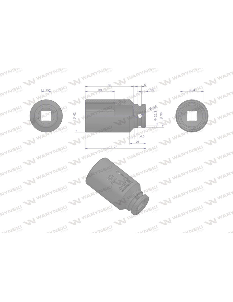 NASADKA UDAROWA SZEŚCIOK.1/2"30 DŁ Waryński
WMU048 CrMo