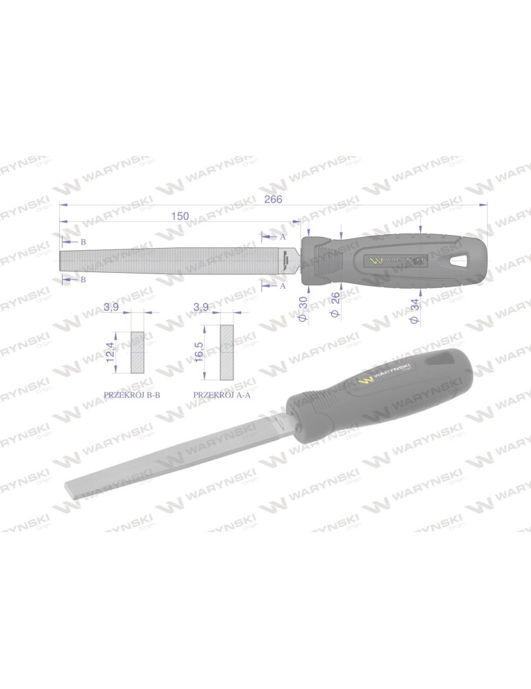 PILNIK PŁASKI 150MM Waryński
WMF001