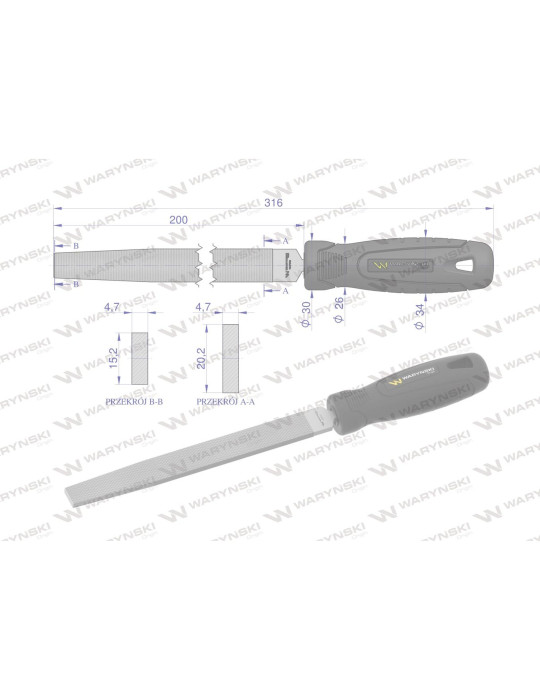 PILNIK PŁASKI 200MM Waryński
WMF002