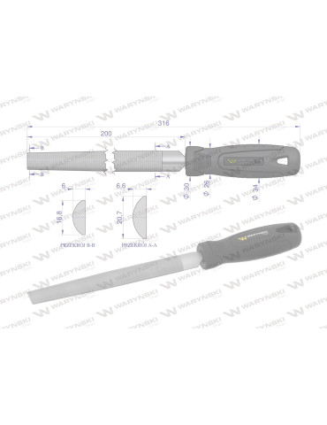 PILNIK PÓŁOKRĄGŁY 200MM Waryński
WMF005 2