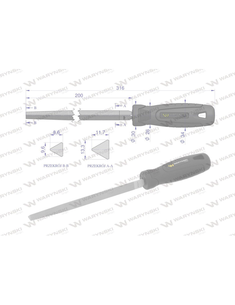 PILNIK TRÓJKĄTNY 200MM Waryński
WMF008