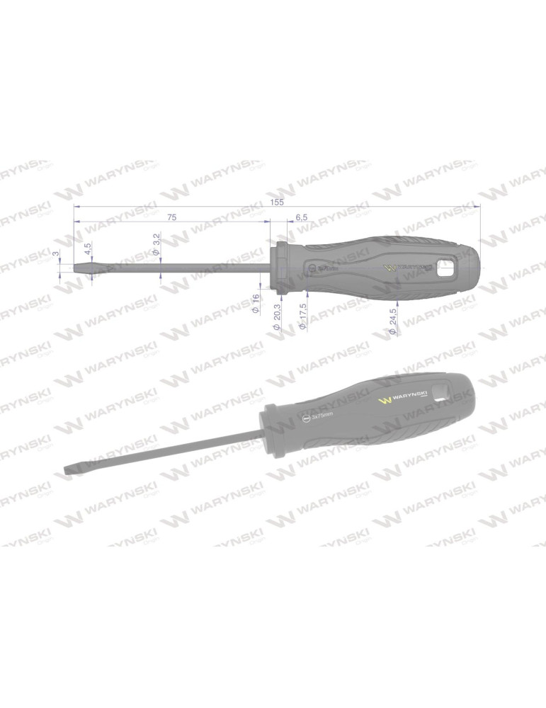 WKRĘTAK PŁASKI 3X75 Waryński
WMW001 Stal SVCM