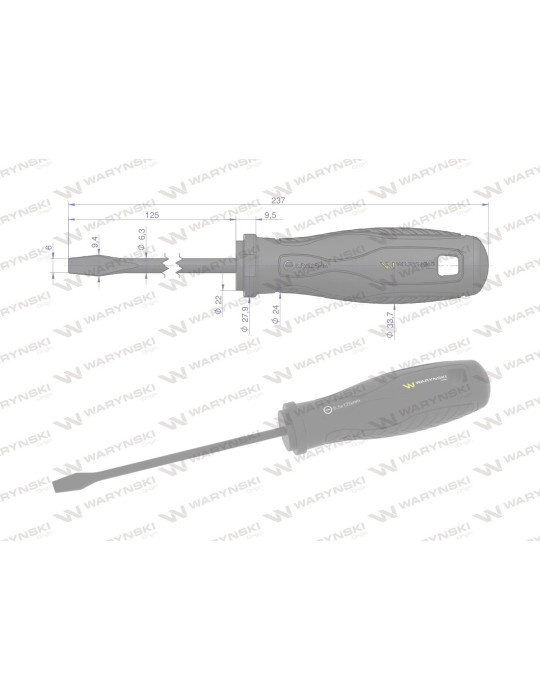 WKRĘTAK PŁASKI 6,5X125 WARYŃSKI
WMW007 Stal SVCM