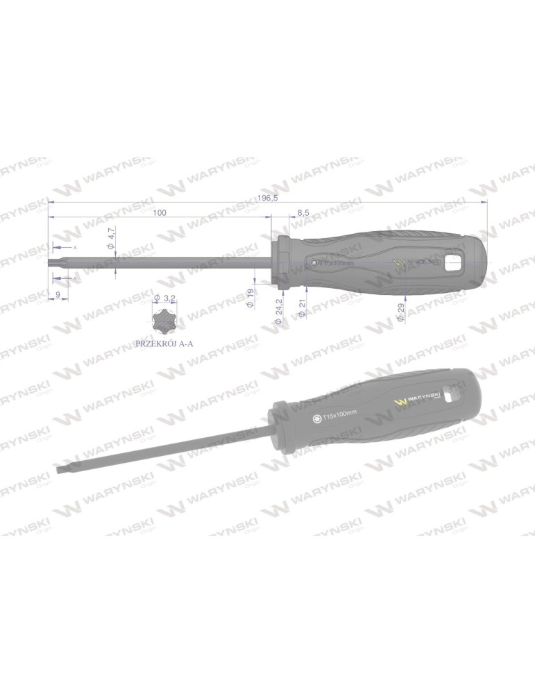 WKRĘTAK T15 100MM WARYŃSKI
WMW026
