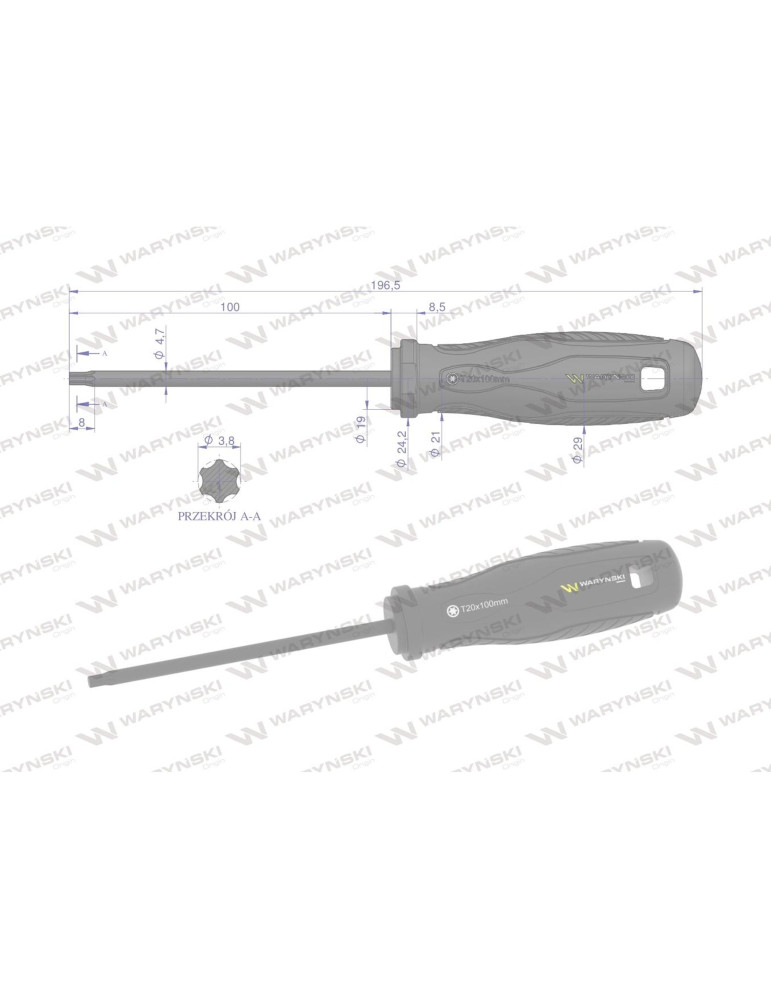 WKRĘTAK T20 100MM WARYŃSKI
WMW027
