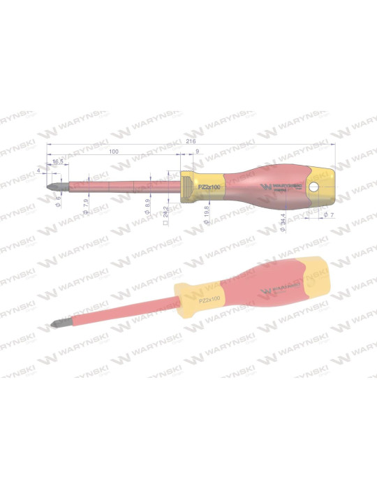 WKRĘTAK PZ2 100MM IZOLOWANY Waryński
WMW044 VDE stalS2