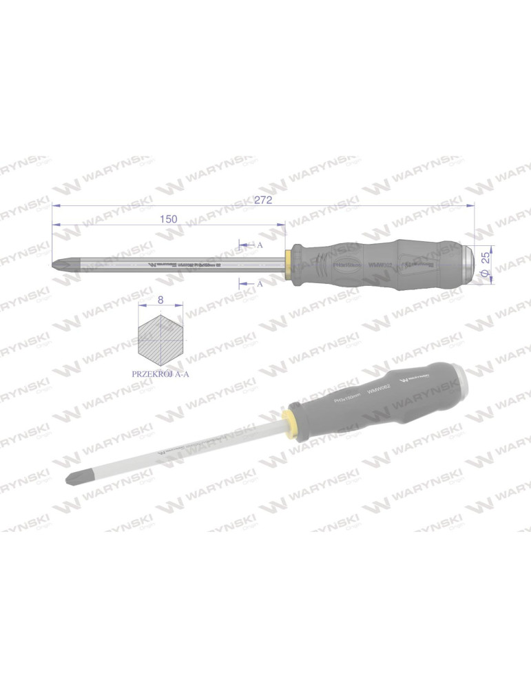 WKRĘTAK DO POBIJANIA PH3X150MM Waryński
WMW062