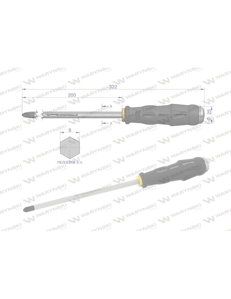 WKRĘTAK DO POBIJANIA PH3X200MM Waryński
WMW063