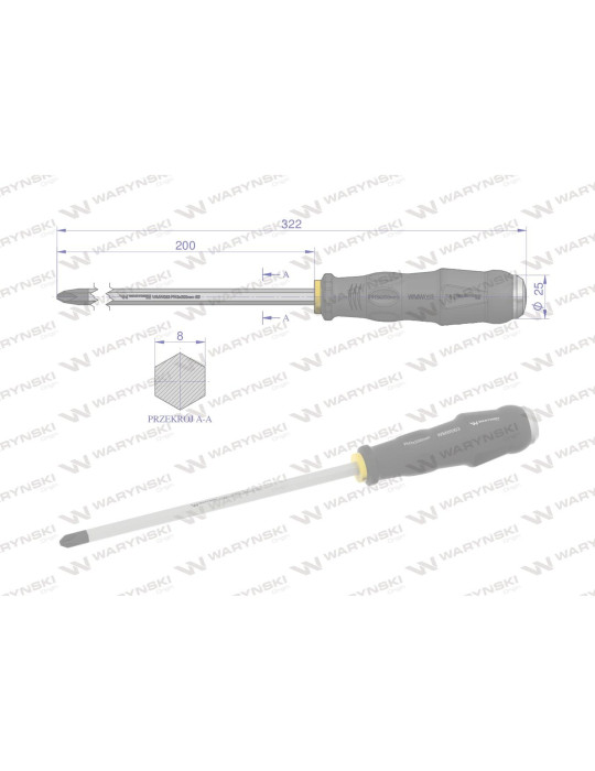 WKRĘTAK DO POBIJANIA PH3X200MM Waryński
WMW063