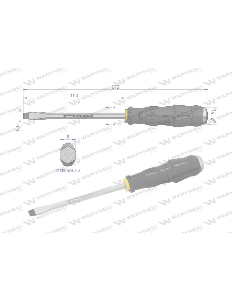 WKRĘTAK DO POBIJANIA 8,5X150MM Waryński
WMW058