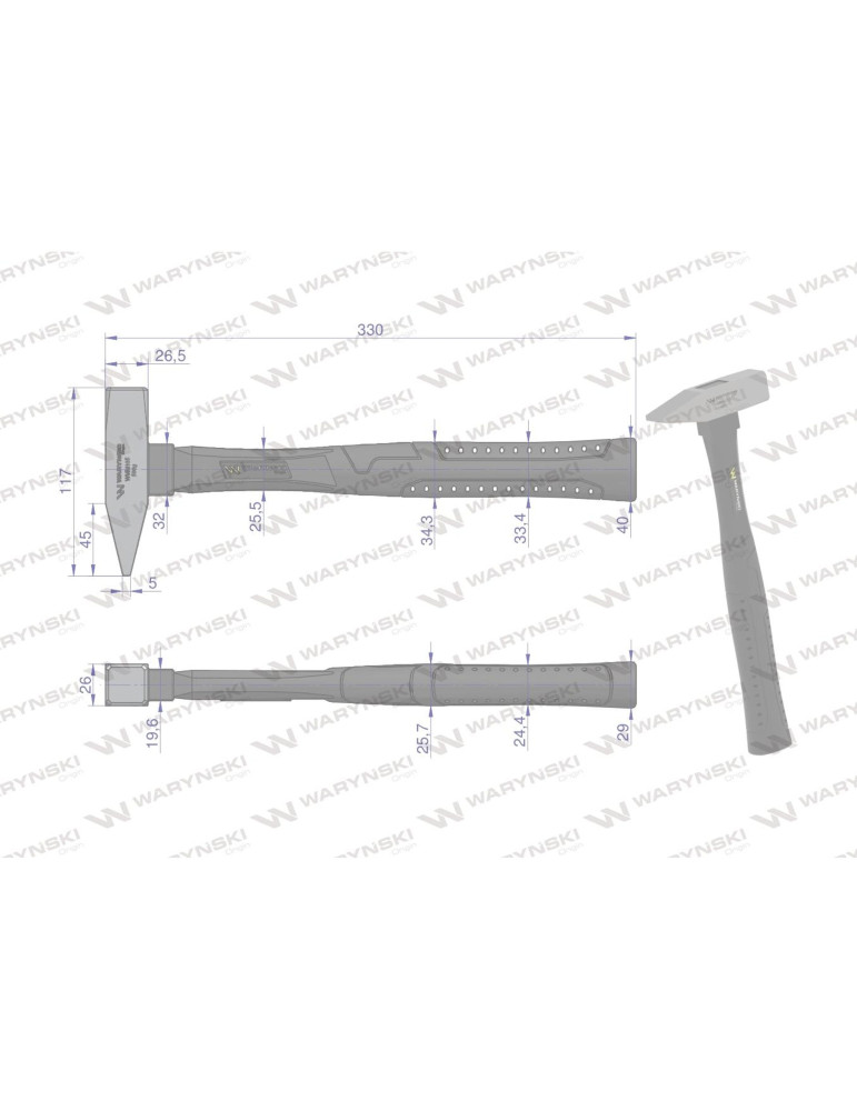 MŁOTEK ŚLUSARSKI 500G WARYŃSKI
WMM105